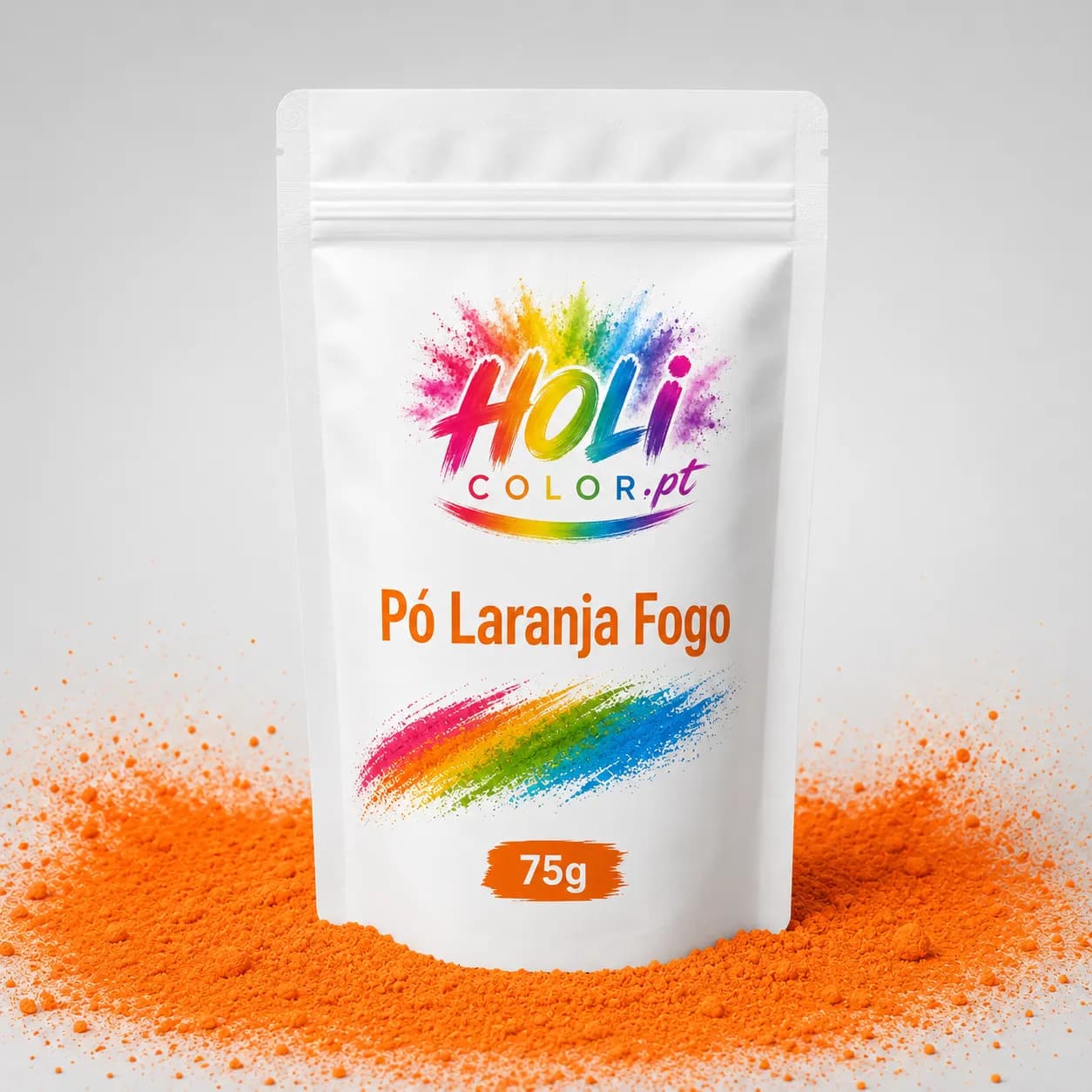 Pó Colorido Laranja Fogo